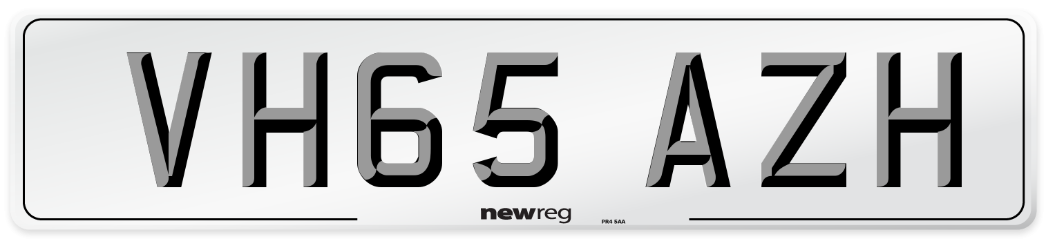VH65 AZH Number Plate from New Reg